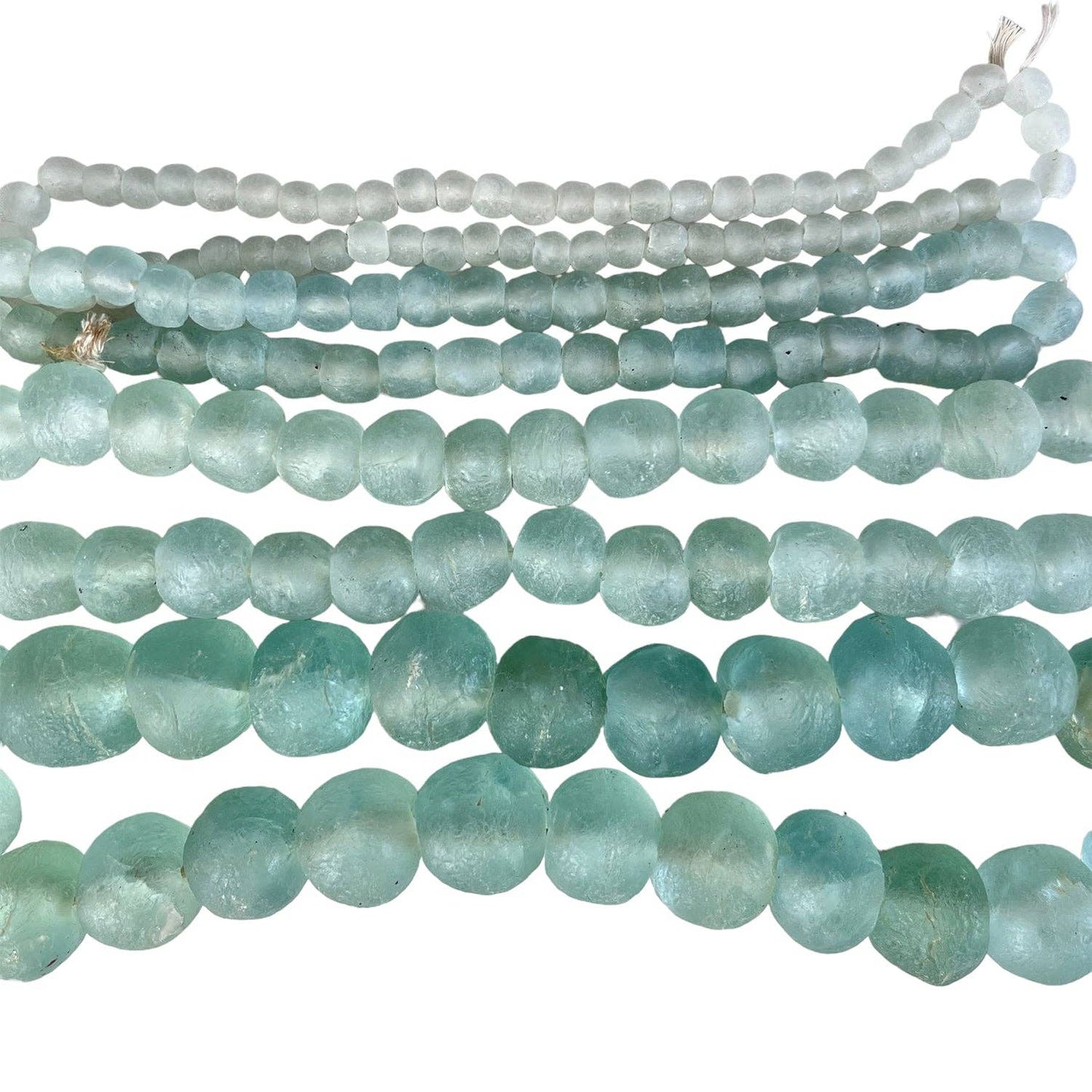 Extra Small Recycled Glass Beads: Seaglass