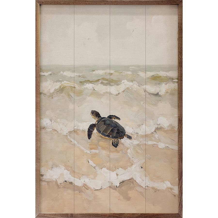 Sea Turtle In The Waves Artwork