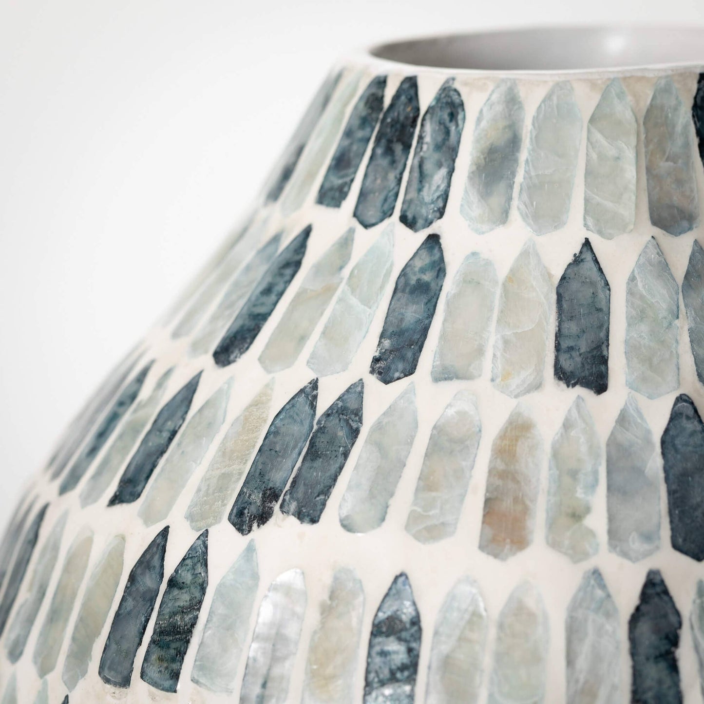 Blue Bamboo Capiz Vase