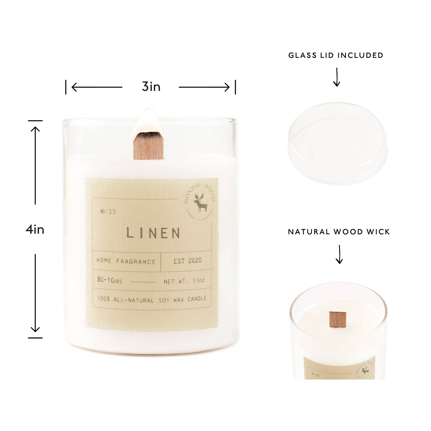 Sun Candle N. 35 (Linen, 11 oz.)
