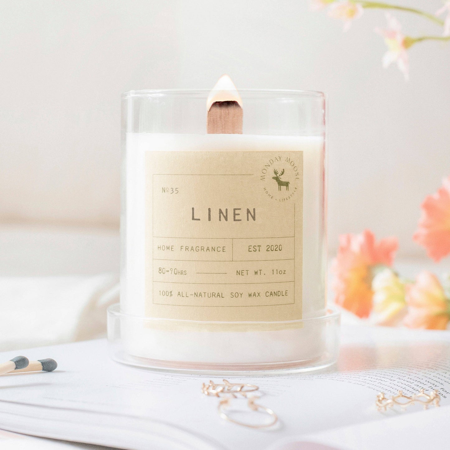 Sun Candle N. 35 (Linen, 11 oz.)