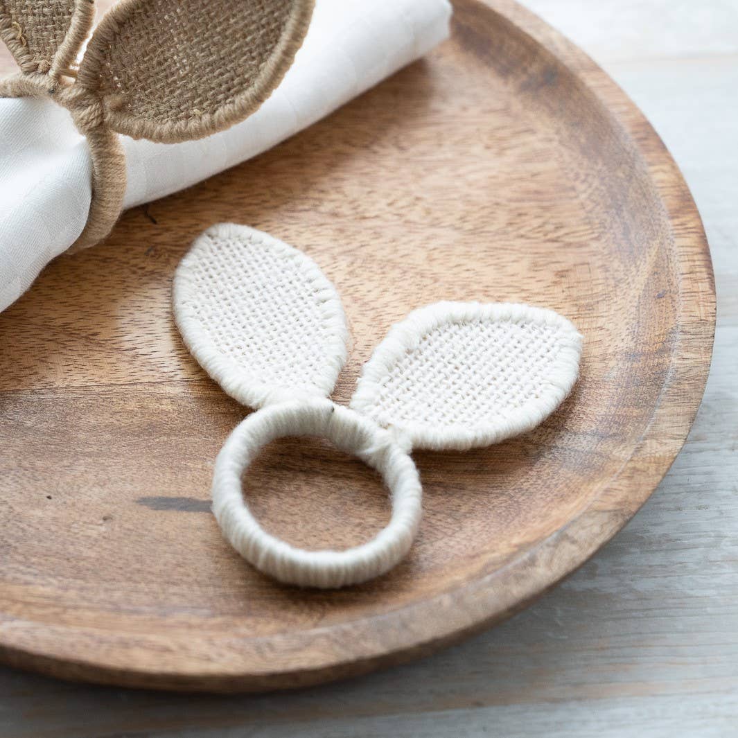 Jute Bunny Ear Napkin Ring