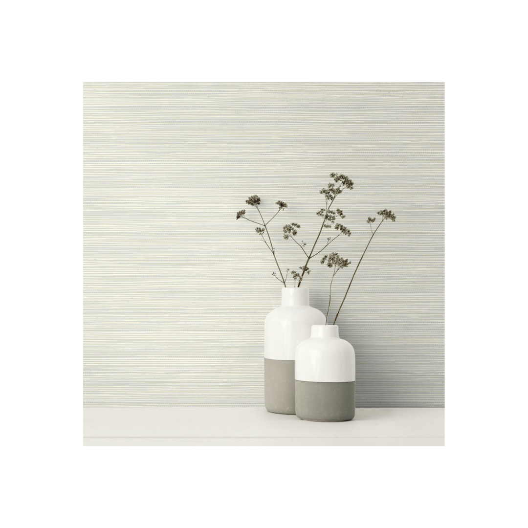 Faux Grasscloth Wallpaper (Gray)