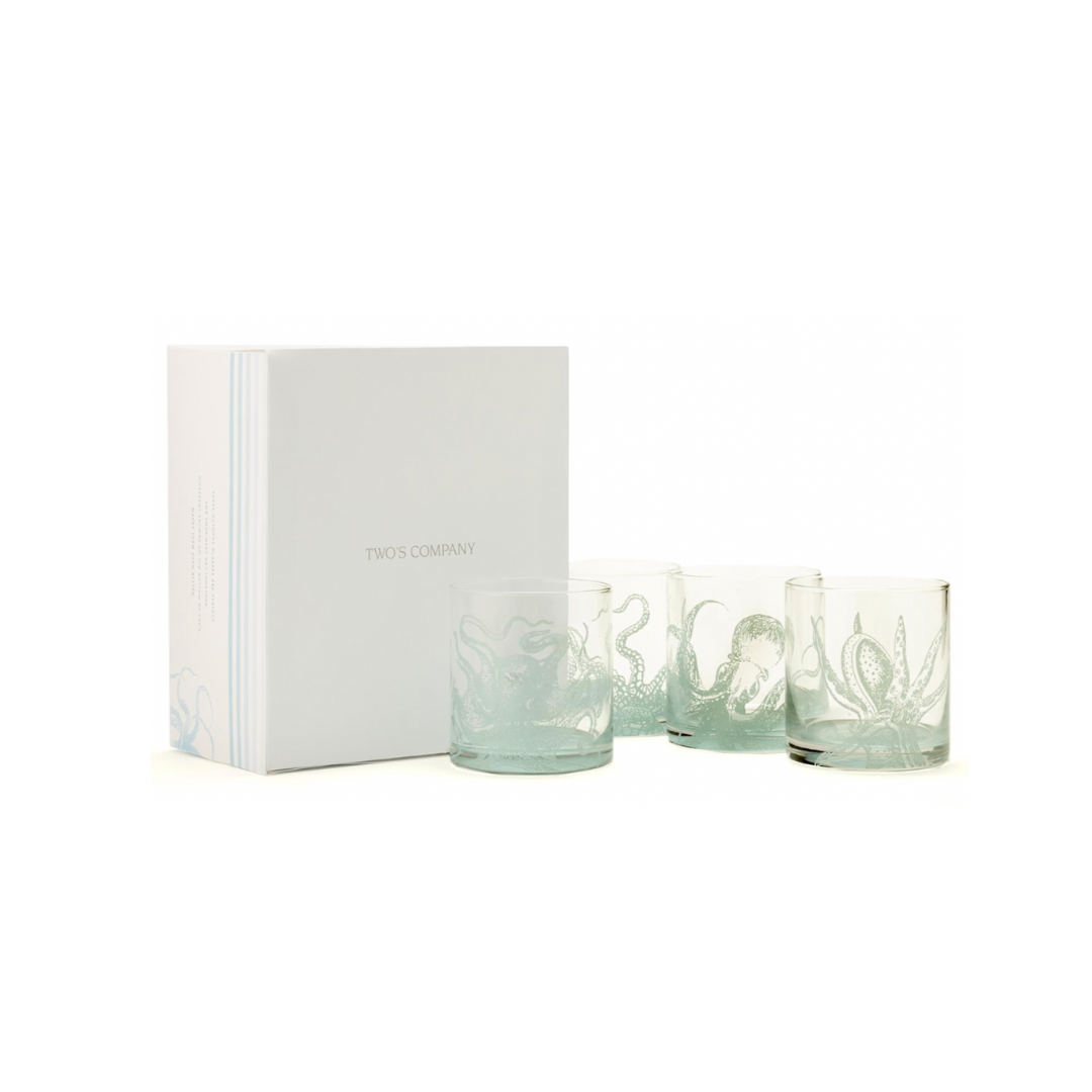 Octopus Double Old-Fashioned Glasses set of 4
