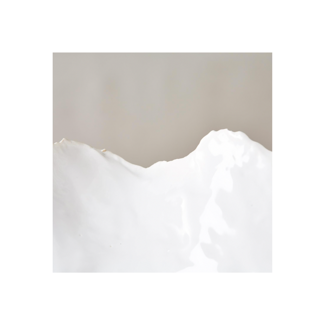 White Ceramic Freeform Bowls