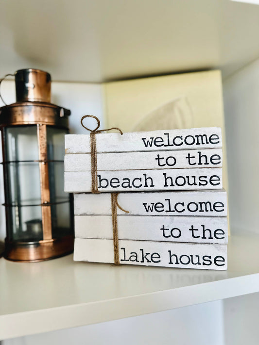 Welcome to the beach house Book Stack