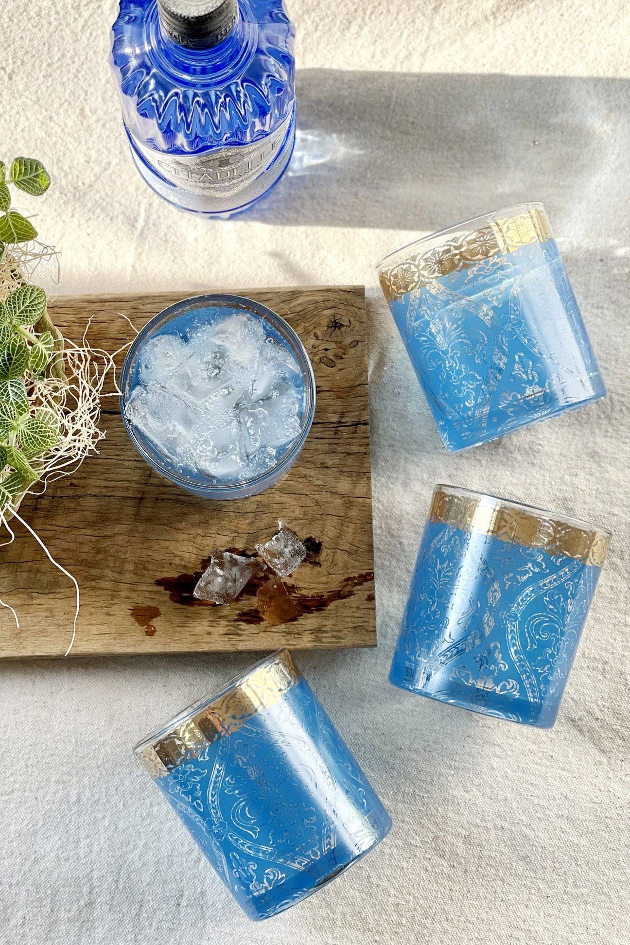 Patina Vie Turquoise Gem Cocktail Glass