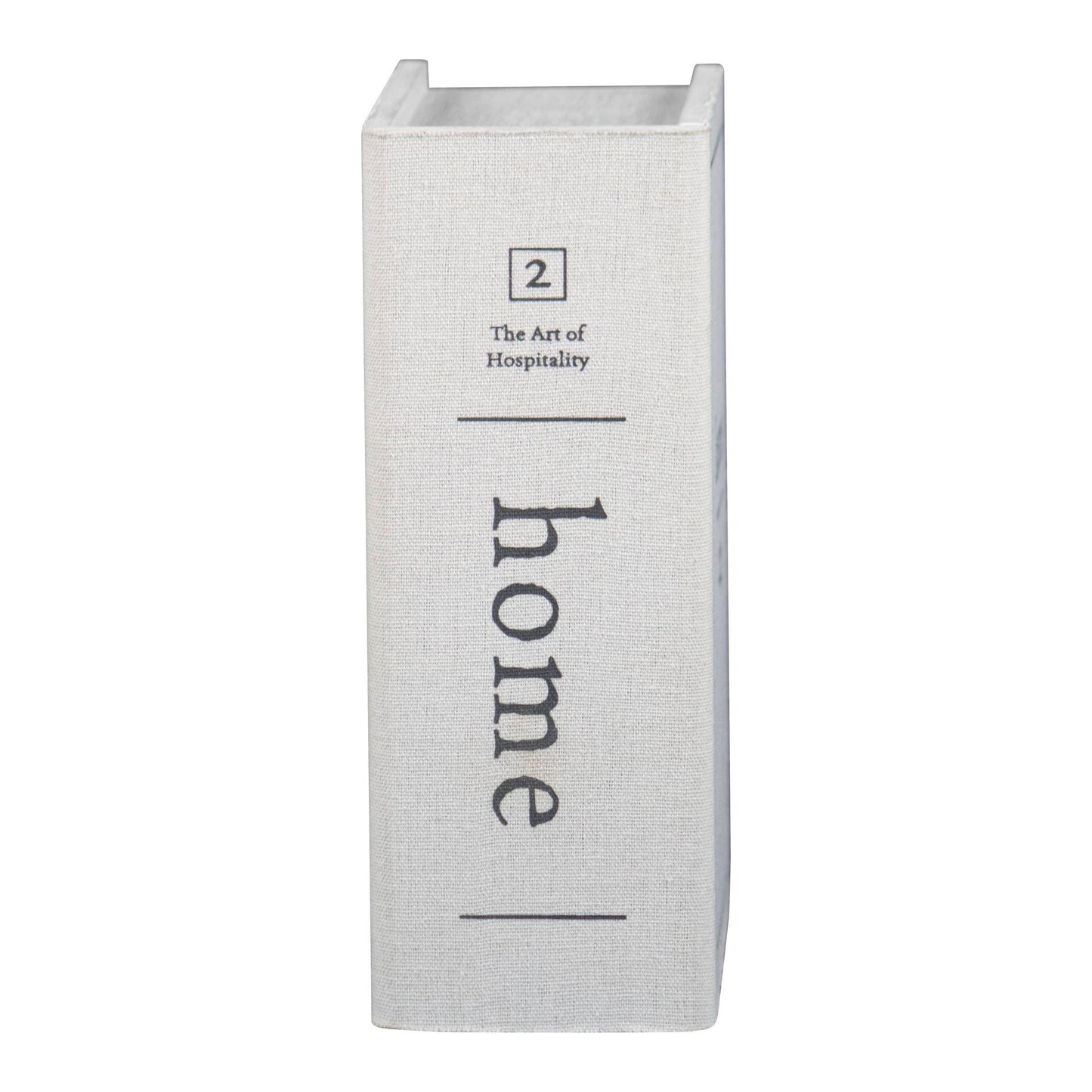 Home White Faux Book Decorative Wood Storage Box with Lid