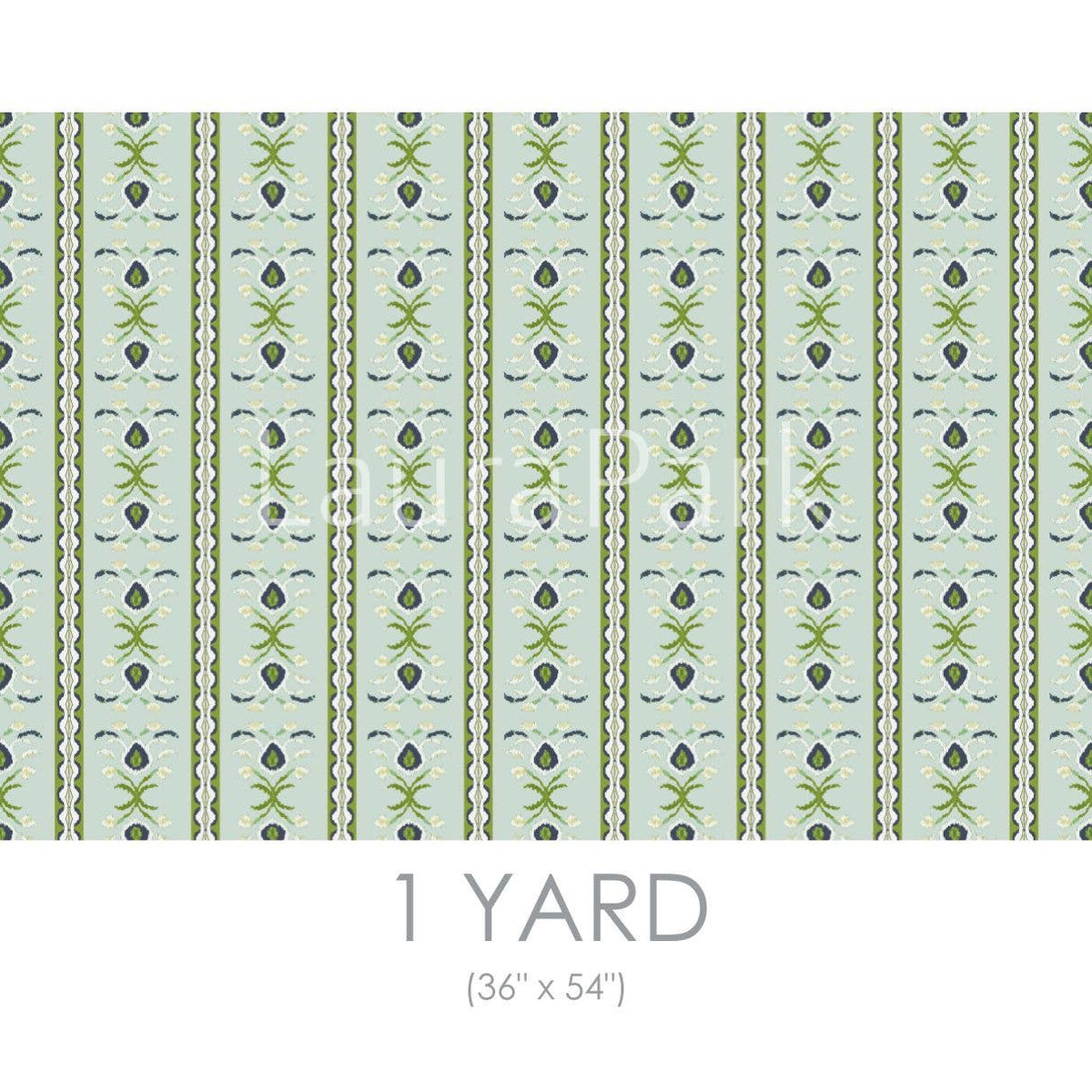Rosemary Stripe Lagoon Sample Swatch: 9" x 9" Sample Swatch