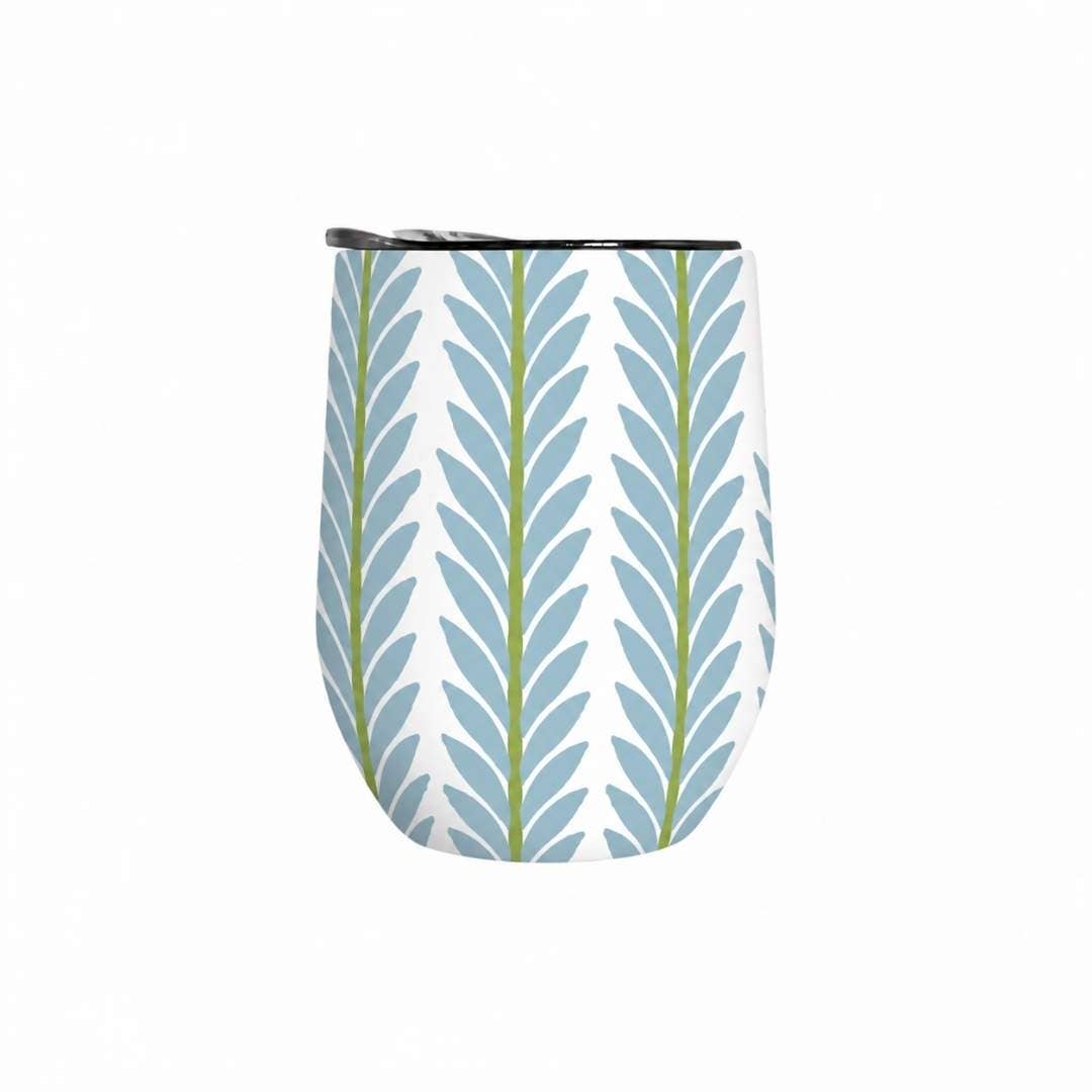 Frond French Blue 12 oz. Wine Tumbler: One Size