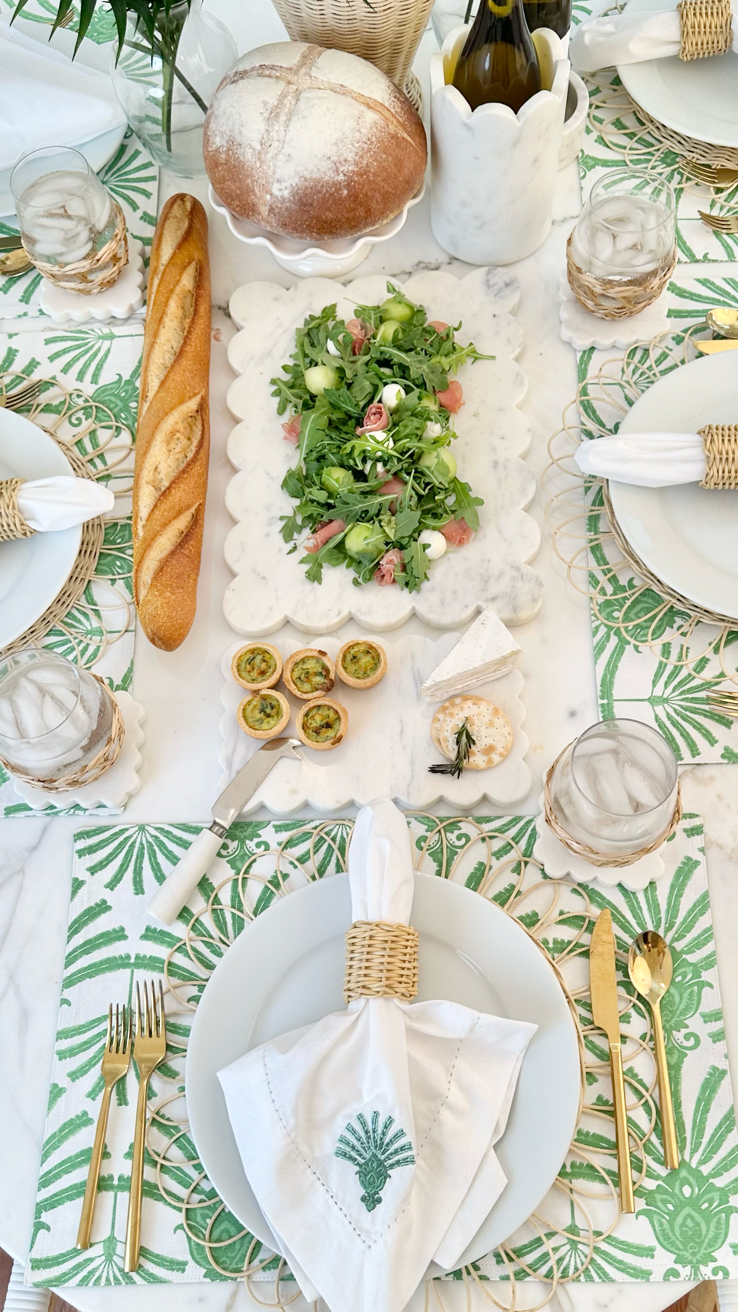 Frond of You Embroidered Napkin