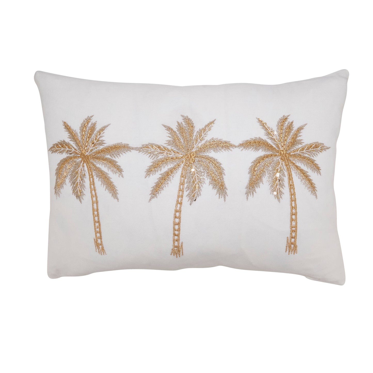 Palm Trees Pillow: Gold / Cover Only / 12"x18"