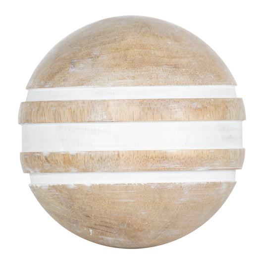 Wood & White Deco Ball