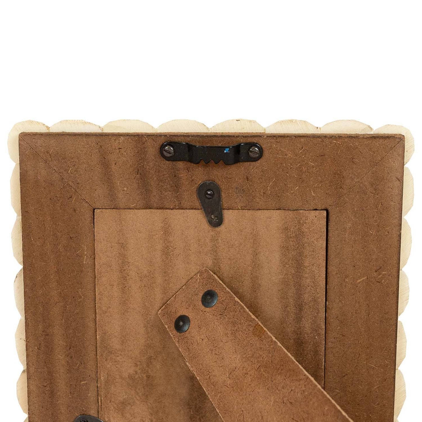 Scallop Picture Frame White Bone