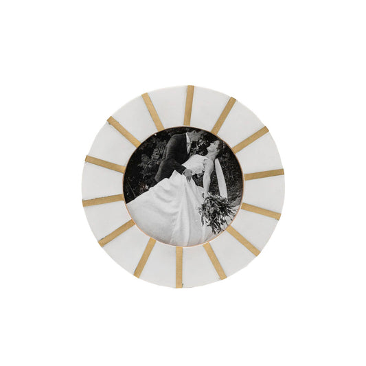 Gold & Bone Starburst Frame