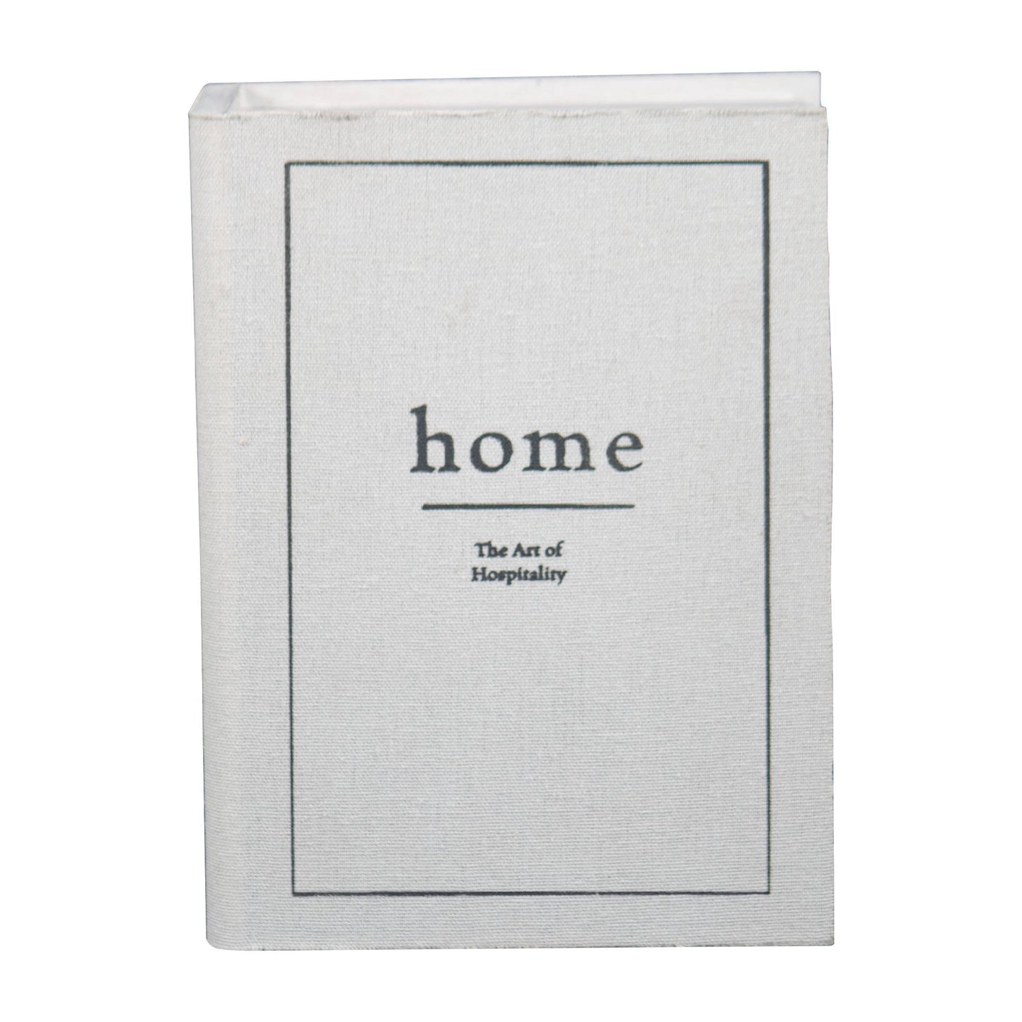 Home White Faux Book Decorative Wood Storage Box with Lid