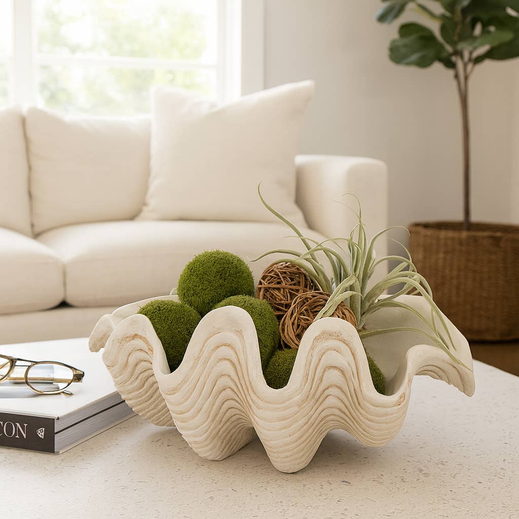 Large Pearl Clam Shell Bowl