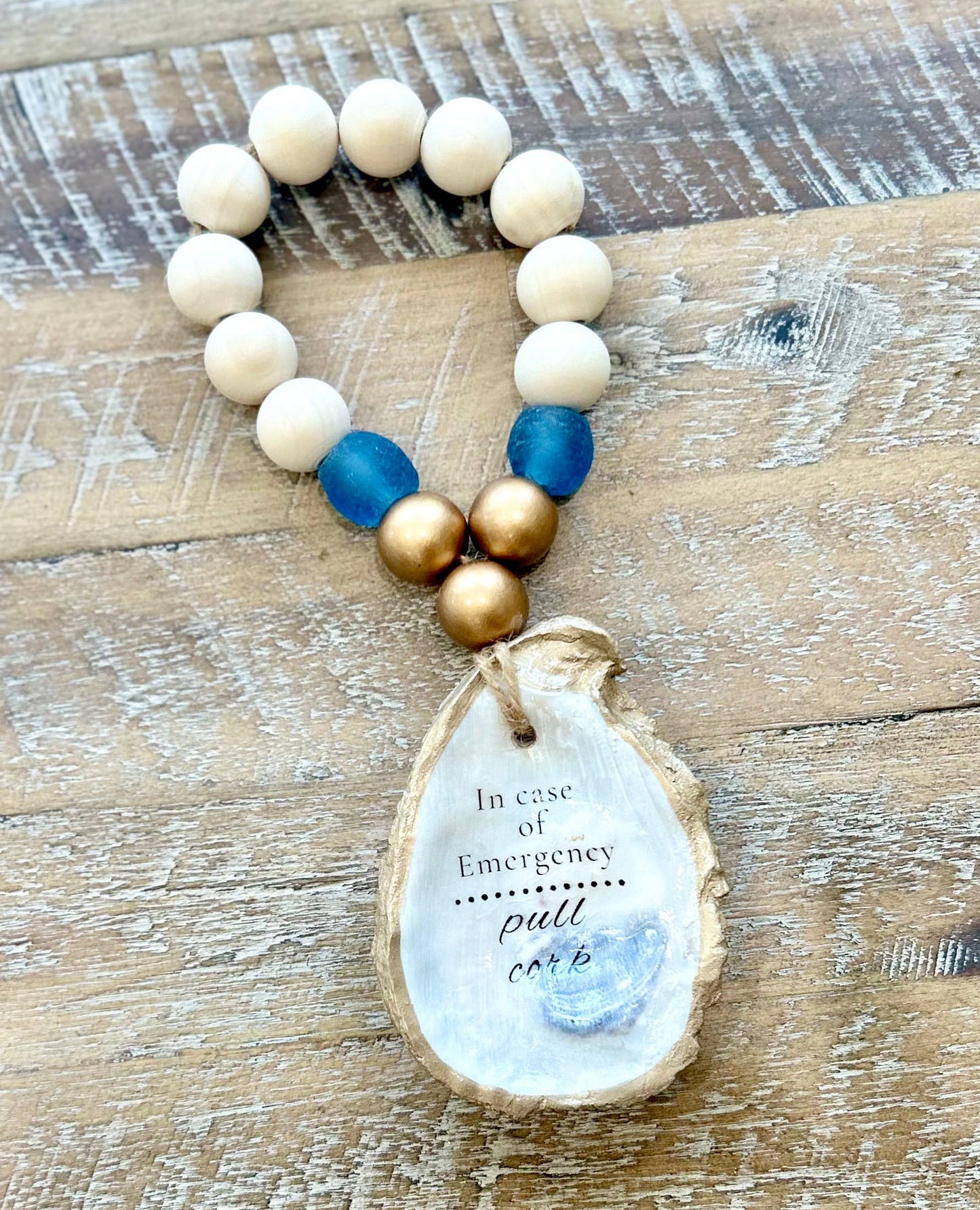 In Case of Emergency / Pull Cork - Beaded Bottle Charm