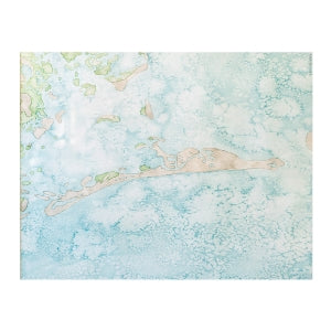 Coastal Canvas Watercolor Map