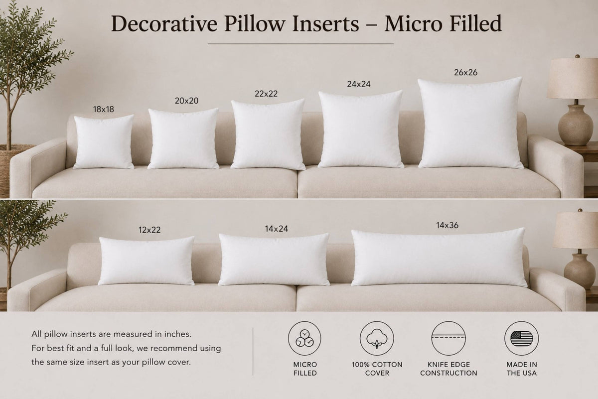 NEW!  Down Alternative Choppable Pillow Inserts: 14x24 - 24oz Case Pack 6