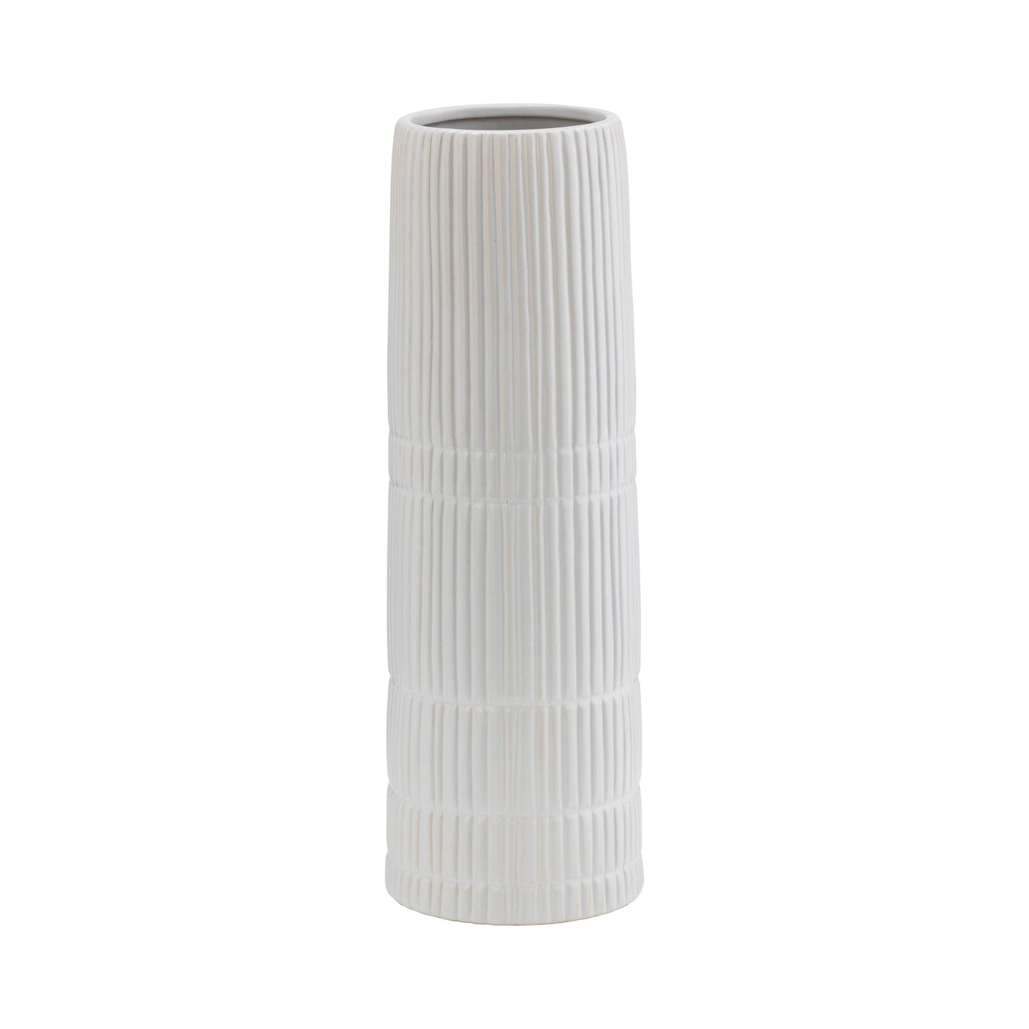 Textured White Vase