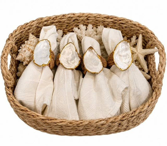 Handmade Pearl Oyster Napkin Rings