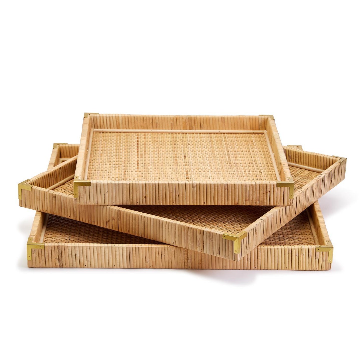 Oversized Rattan Trays - Square