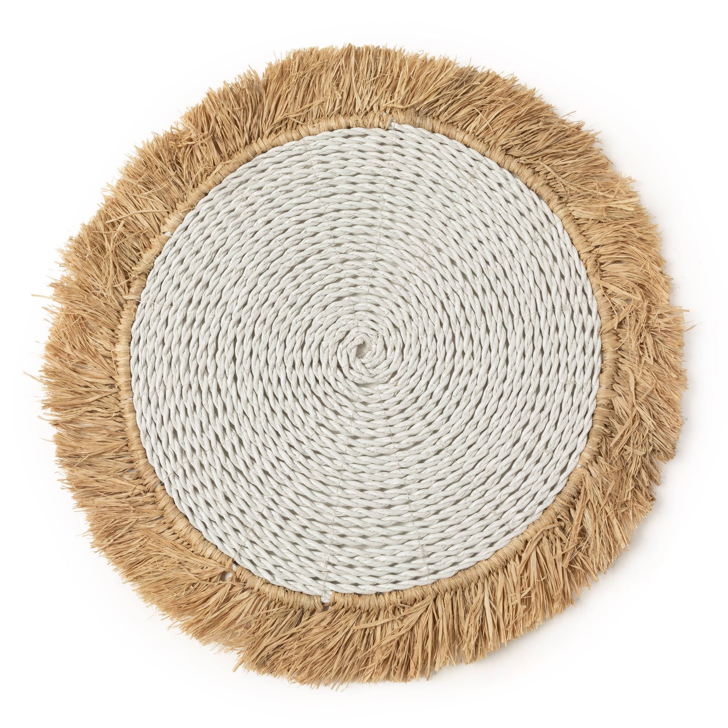 The Seagrass Raffia Placemat - White Natural