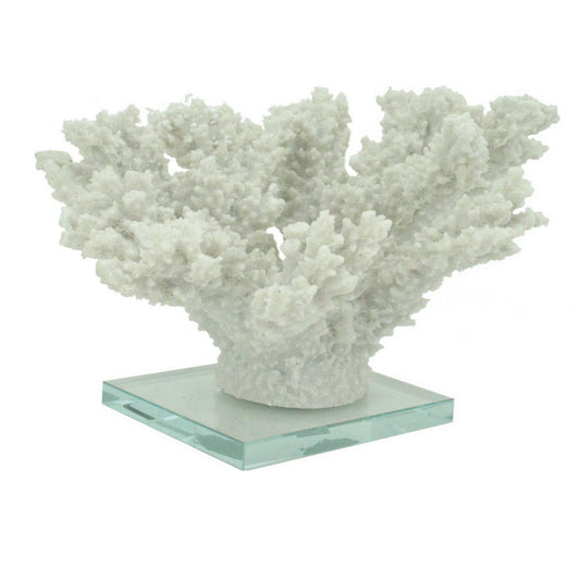 Faux Coral on Glass Base