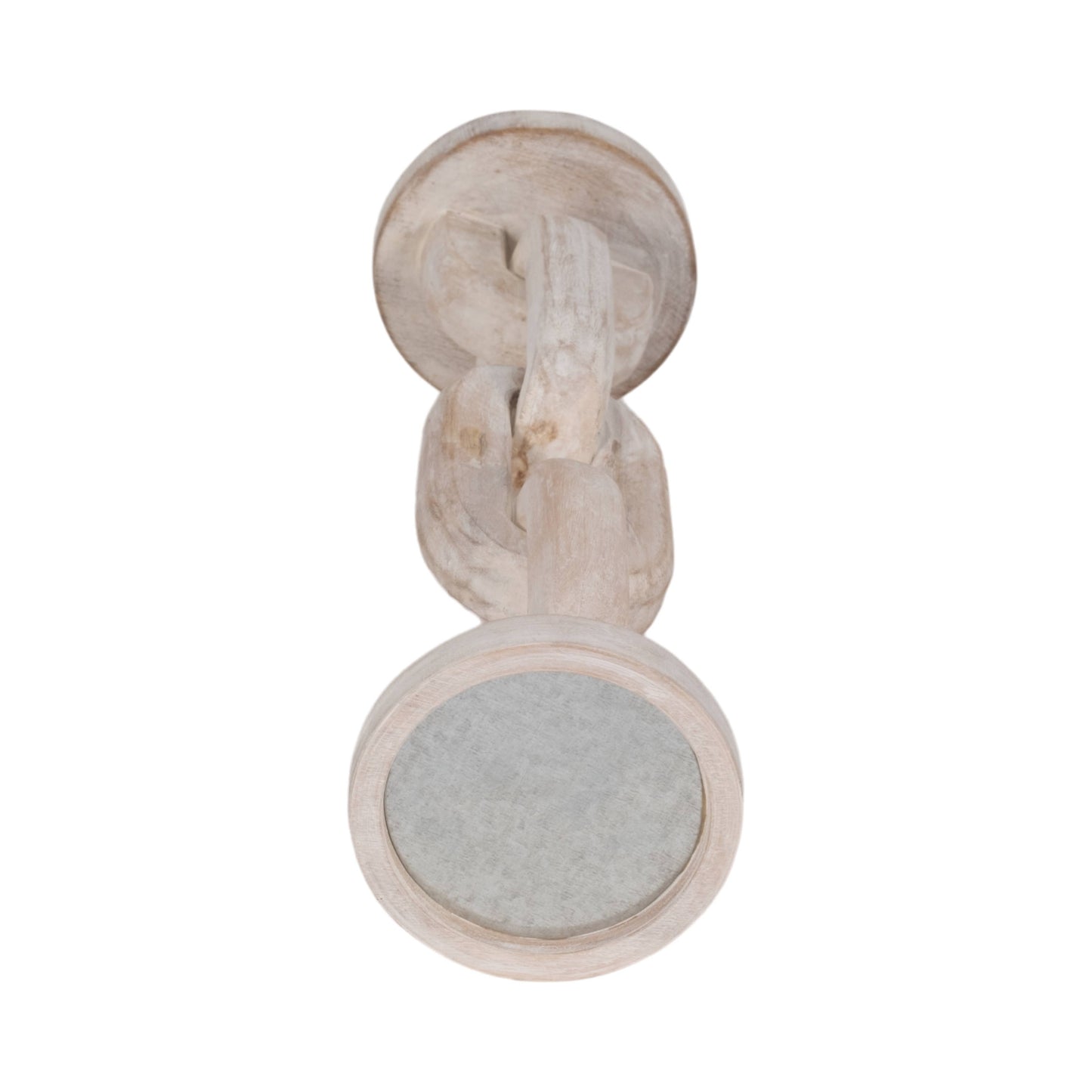 White Wood Chain Candle Holder