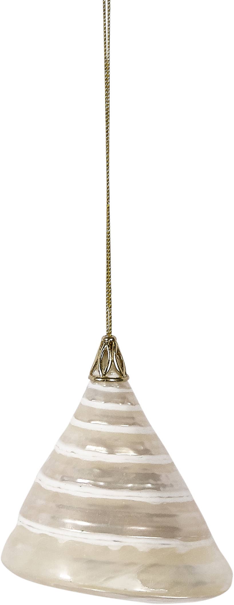 Gold Cap Pearled Trochus  Ornament