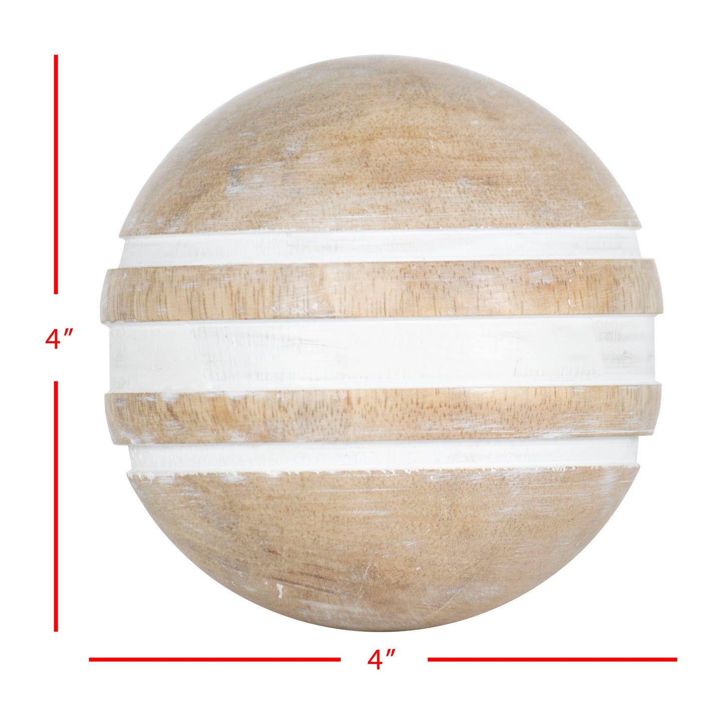 Wood & White Deco Ball