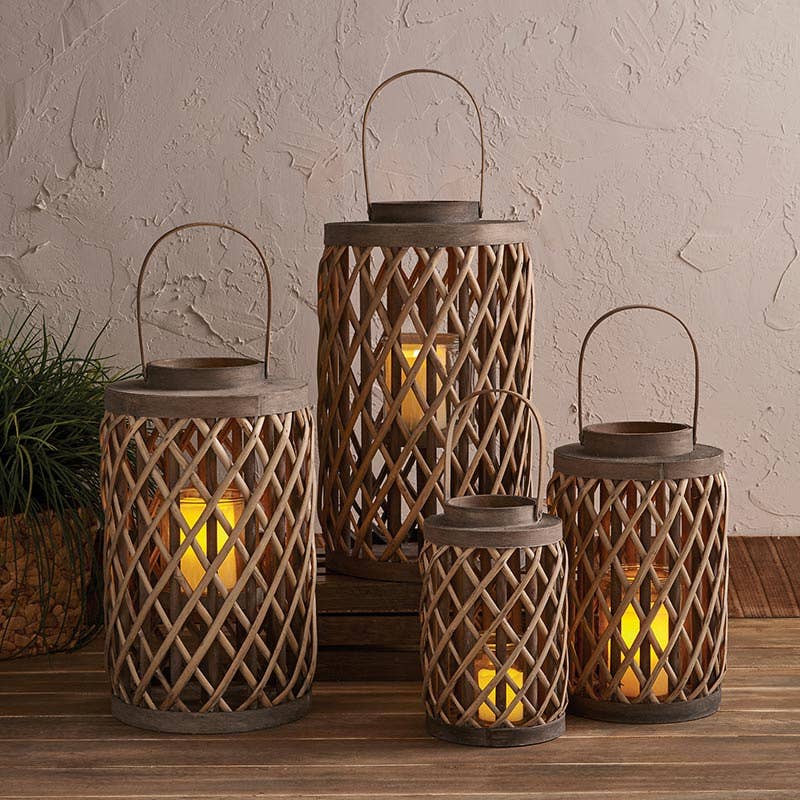 Willow Grey Cylinder Lantern