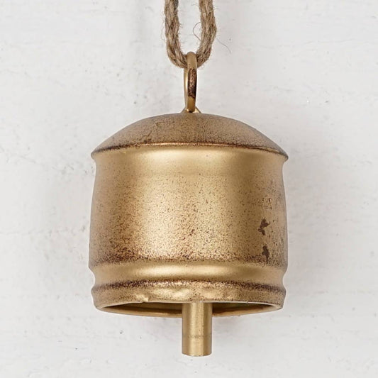 Vintage Silo Bell With Jute Loop