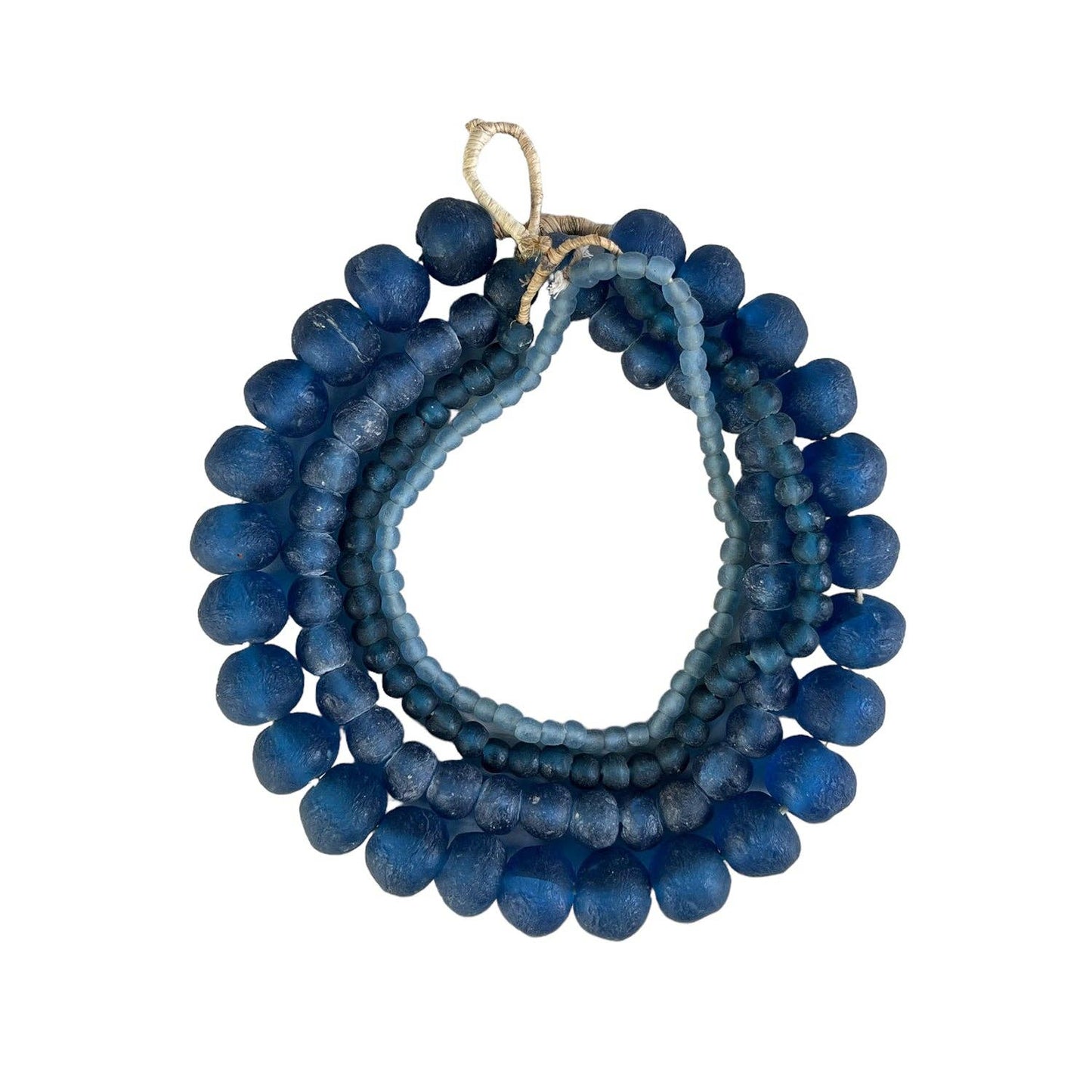 Extra Small Recycled Glass Beads: Blue
