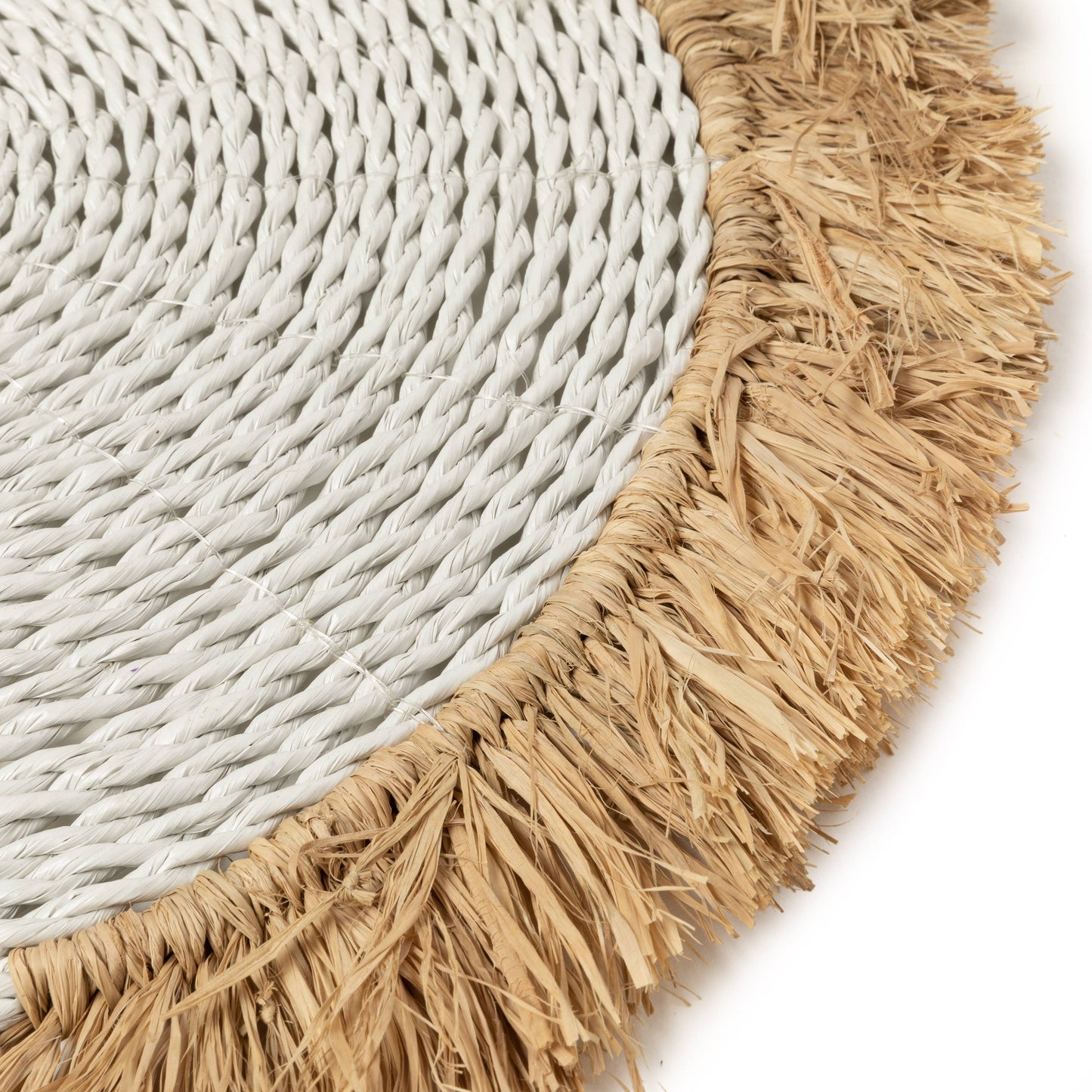 The Seagrass Raffia Placemat - White Natural