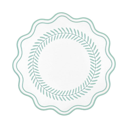 Sea Glass Scalloped Placemats