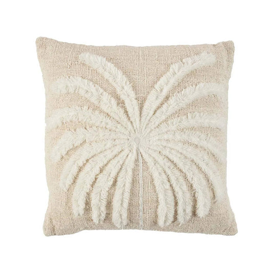 The Isla Palm Cushion Cover - Natural White