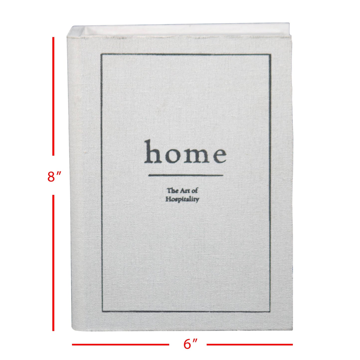 Home White Faux Book Decorative Wood Storage Box with Lid