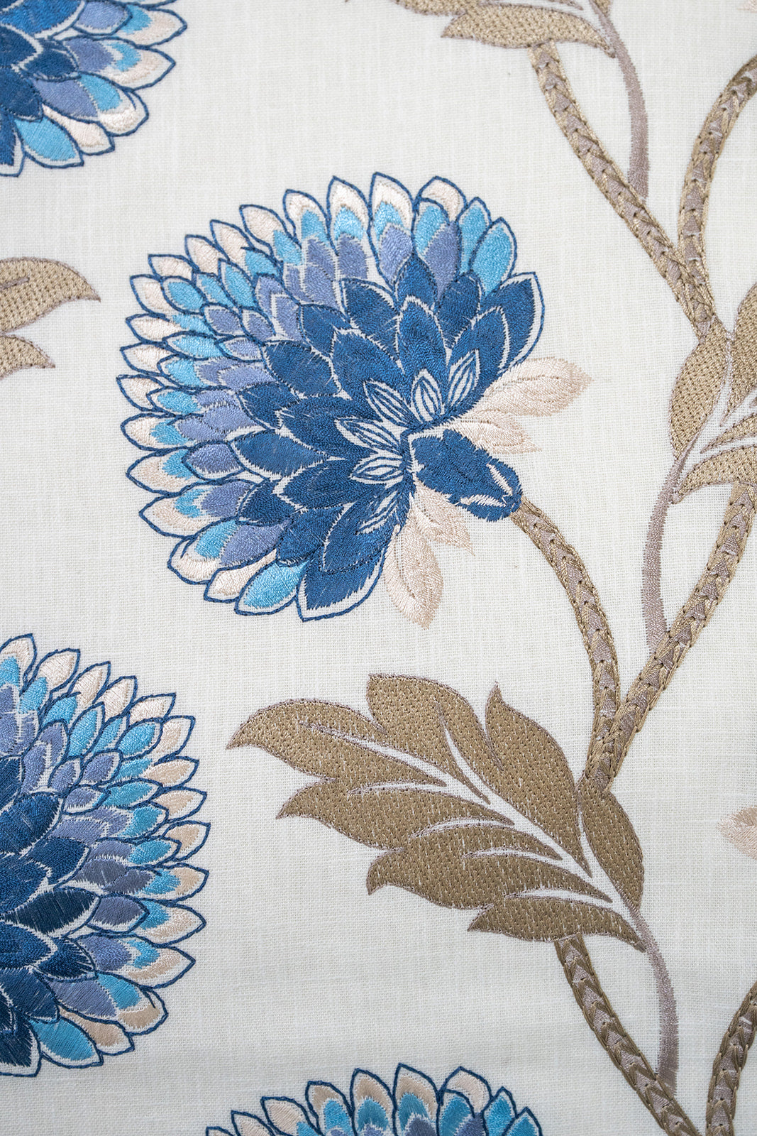 Ariella Navy Floral Embroidered Fabric