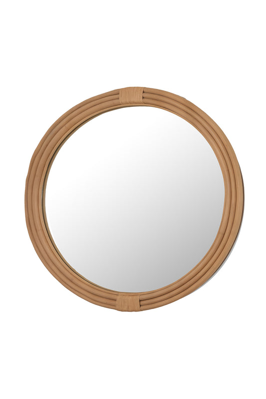 Round Rattan Mirror