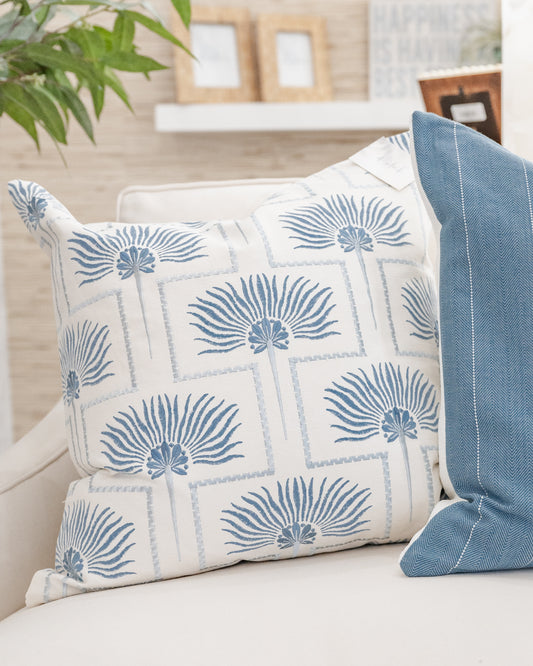 Embroidered Palm Pillow