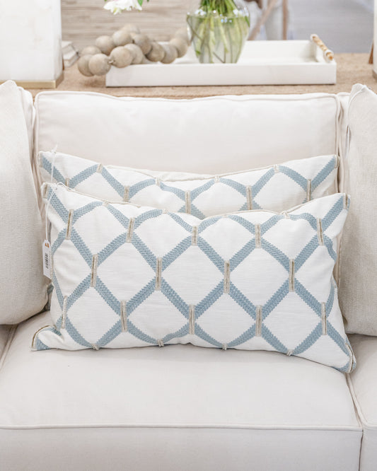 Embroidered Metallic Pillow