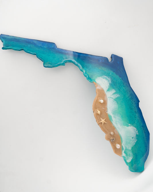 Resin Florida Map Wall Hang