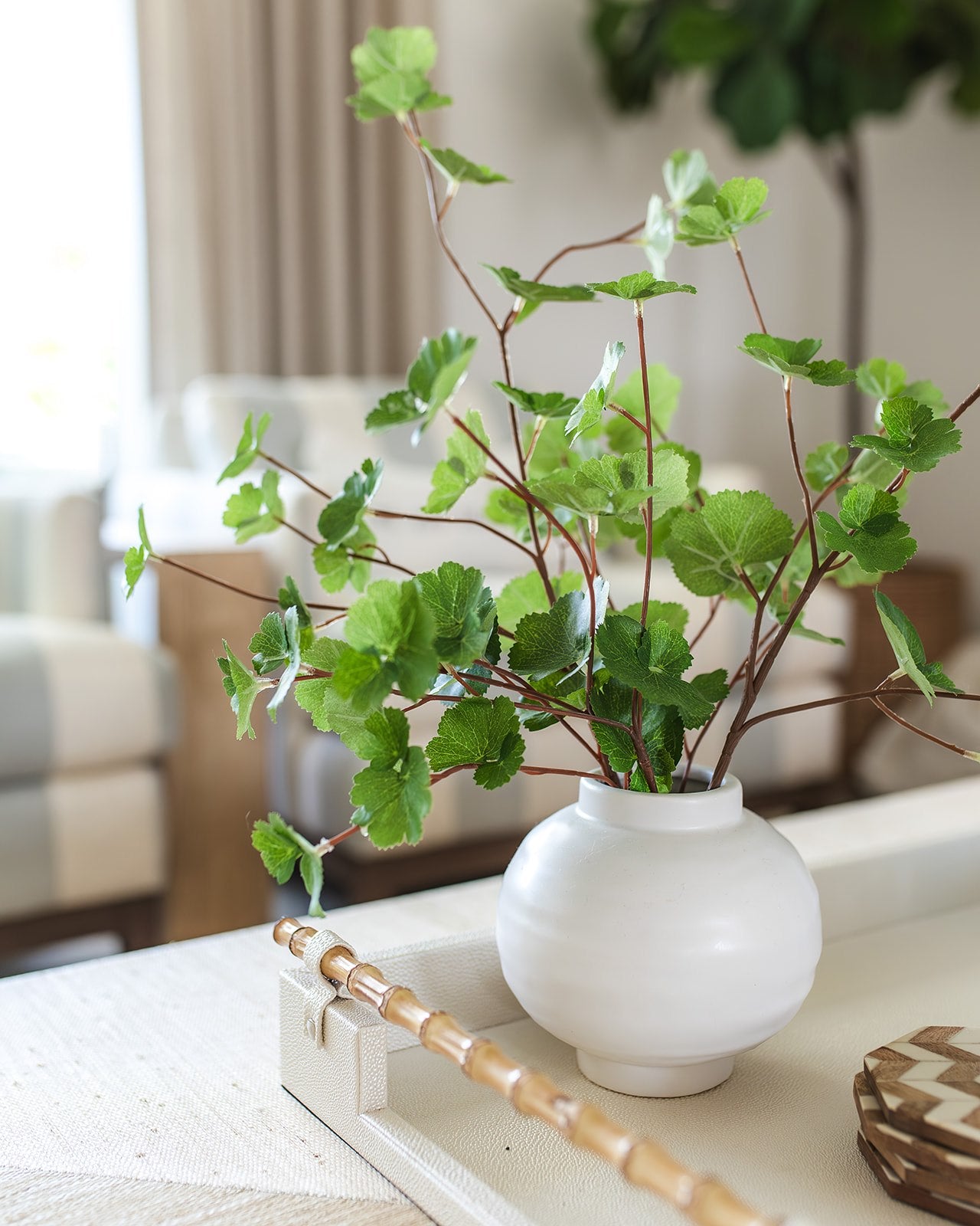 Serving Trays with Bamboo Handles