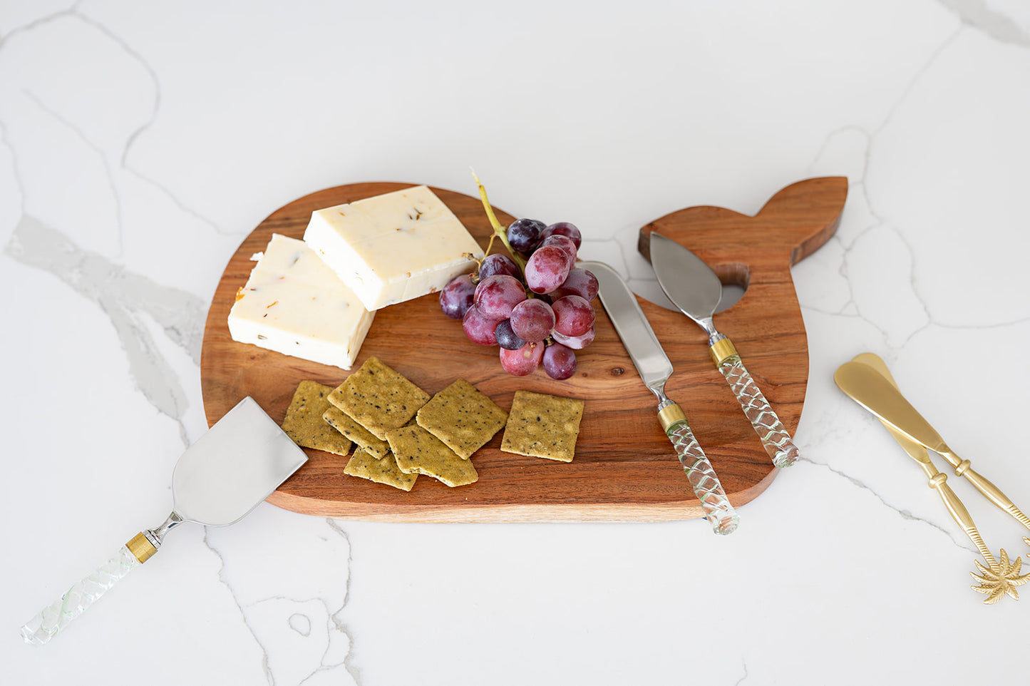 Wooden Whale Serving Platter