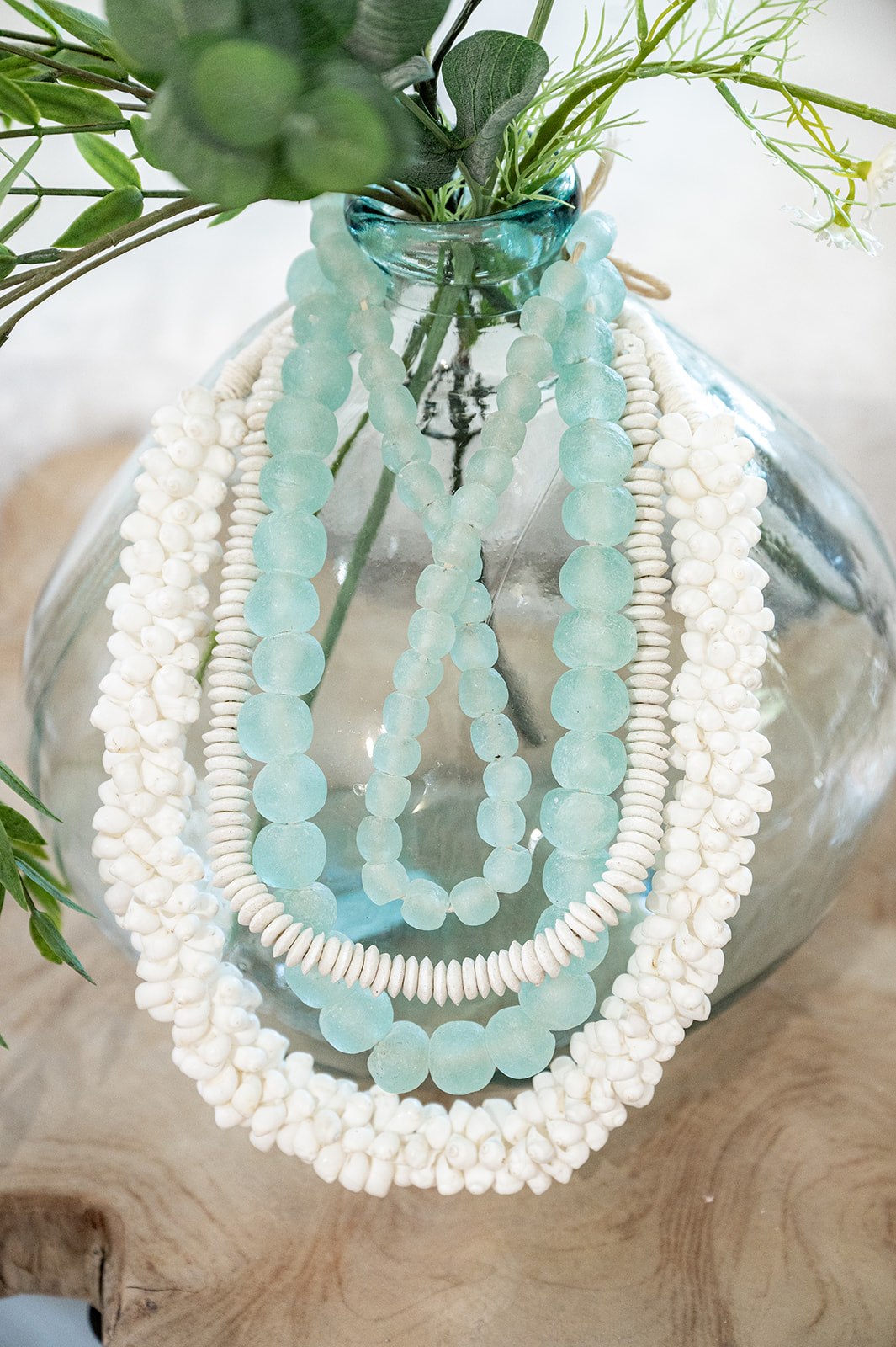 Recycled Glass Beads: Teal / Small