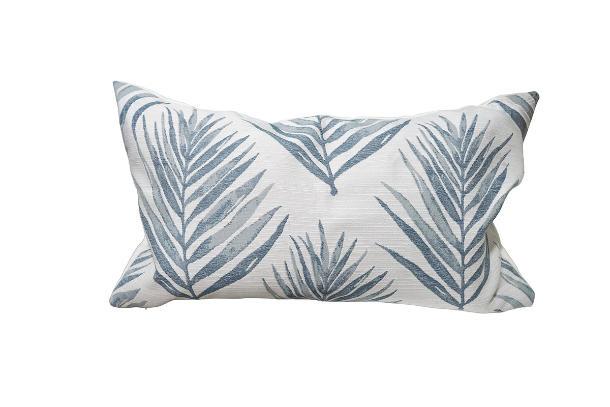 Light Blue Island Palm Indoor/Outdoor Pillow Cover