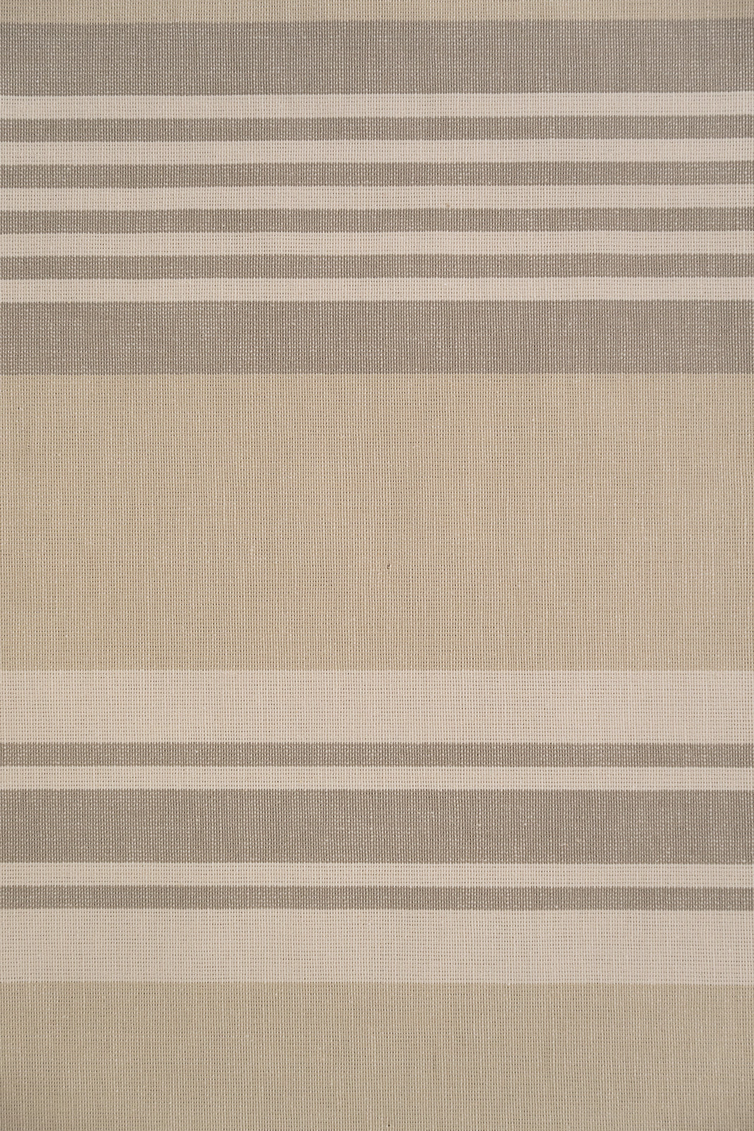 Beige Striped Cotton Printed Fabric
