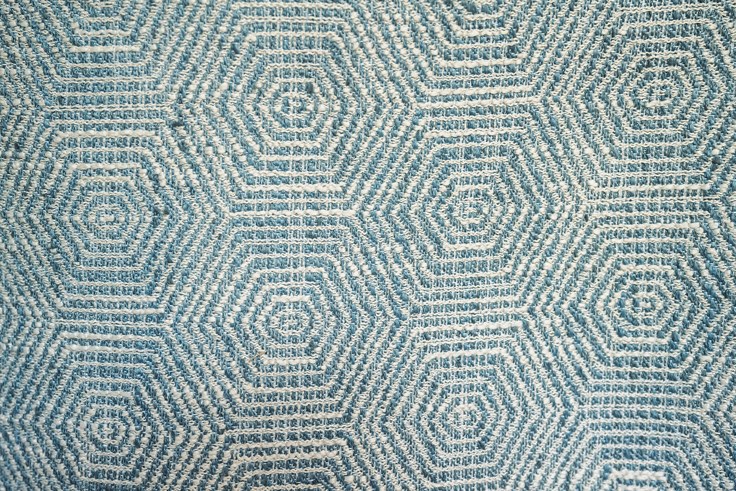 Blue Hexagon Fabric